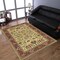 Hand-Tufted Wool Area Rug Gold Red 5X8 Eco-Friendly K07426 Soft Durable